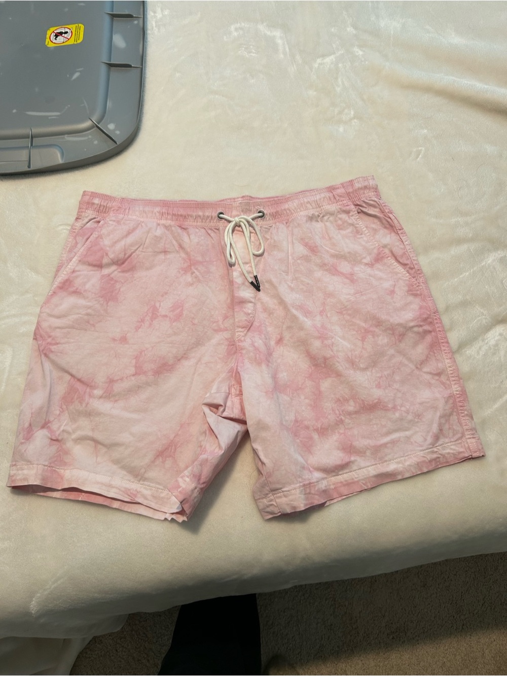 American Eagle Outfitters Pink Tie-Dye Drawstring Hybrid Shorts
